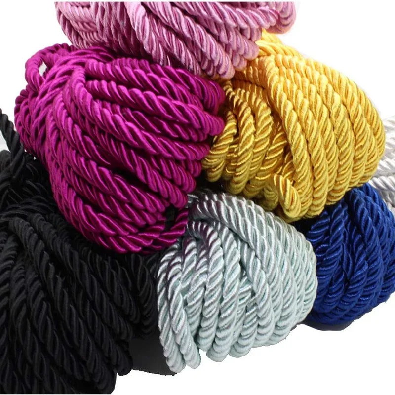 5/10M Silk Rope 3-Ply Braided  - Cord Trim Twisted avis et prix