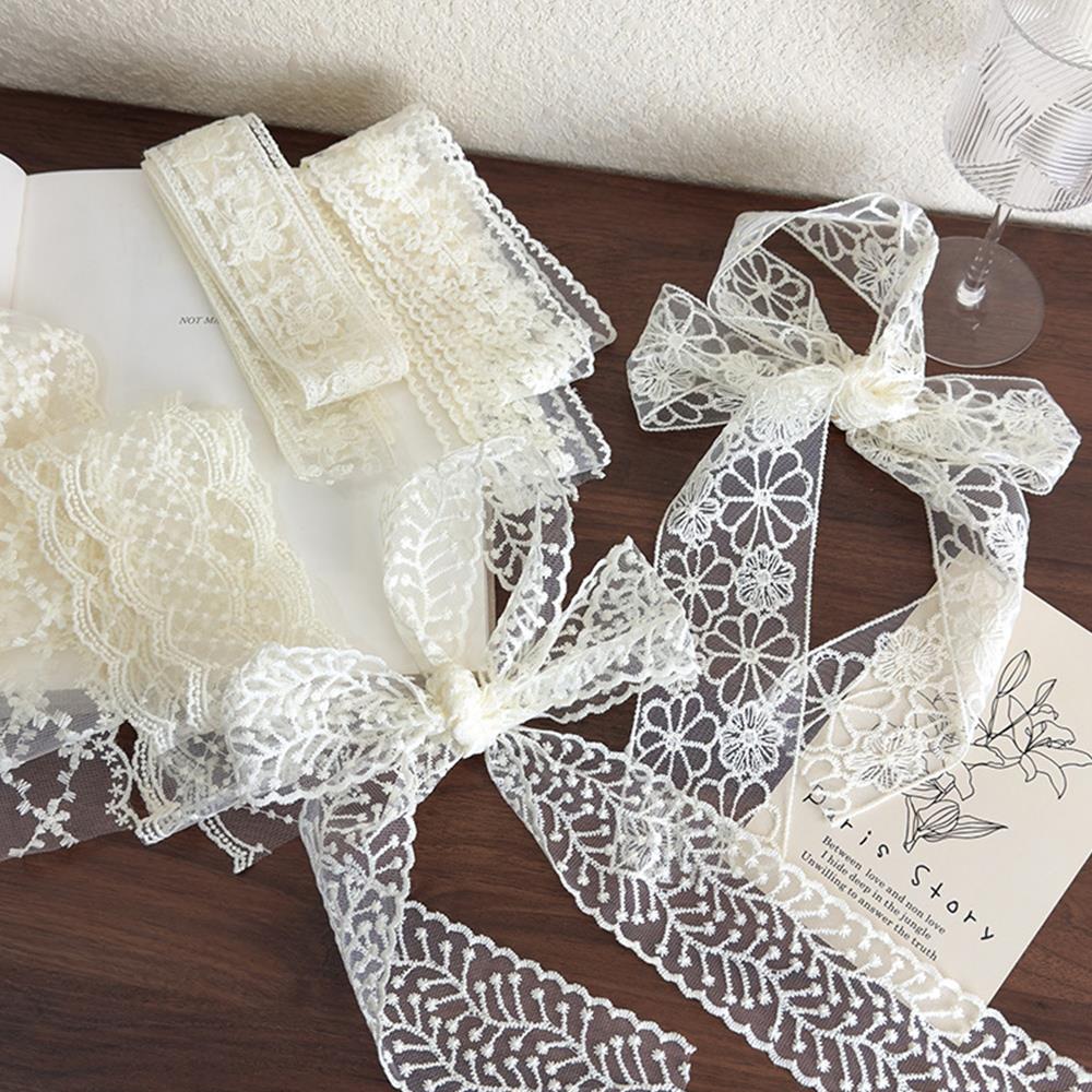 Elegant Lace Scarf Bow Necklac - Lace Ribbon Trim avis et prix