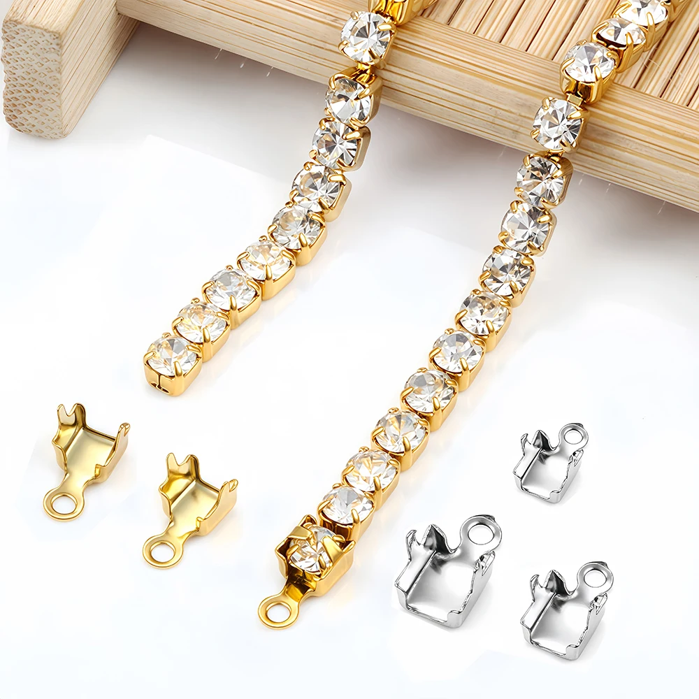 10/20Pcs Stainless Steel Gold  - Beaded Trim Fringe avis et prix