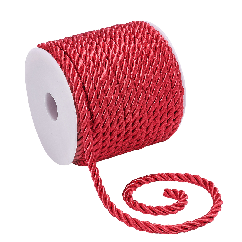 19.6 Yard Red Silk Rope 3-Ply  - Cord Trim Twisted avis et prix