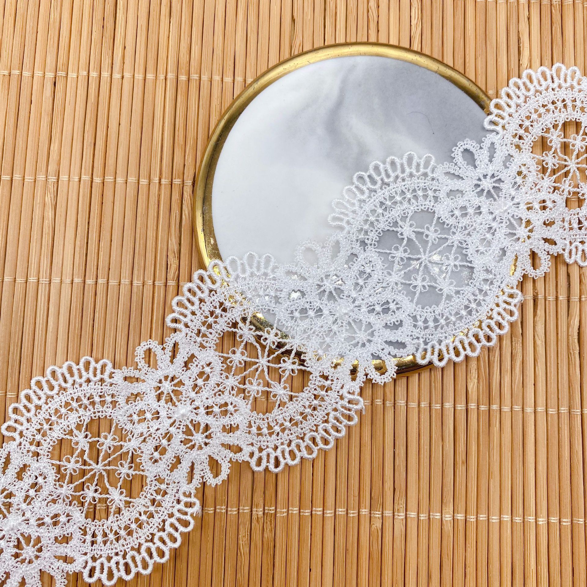 Hollow Flower Embroidered Lace - Lace Ribbon Trim avis et prix