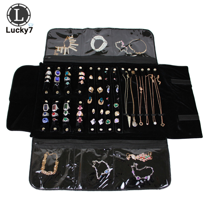Portable Zipper Velvet Jewelry - Velvet Ribbon Roll avis et prix