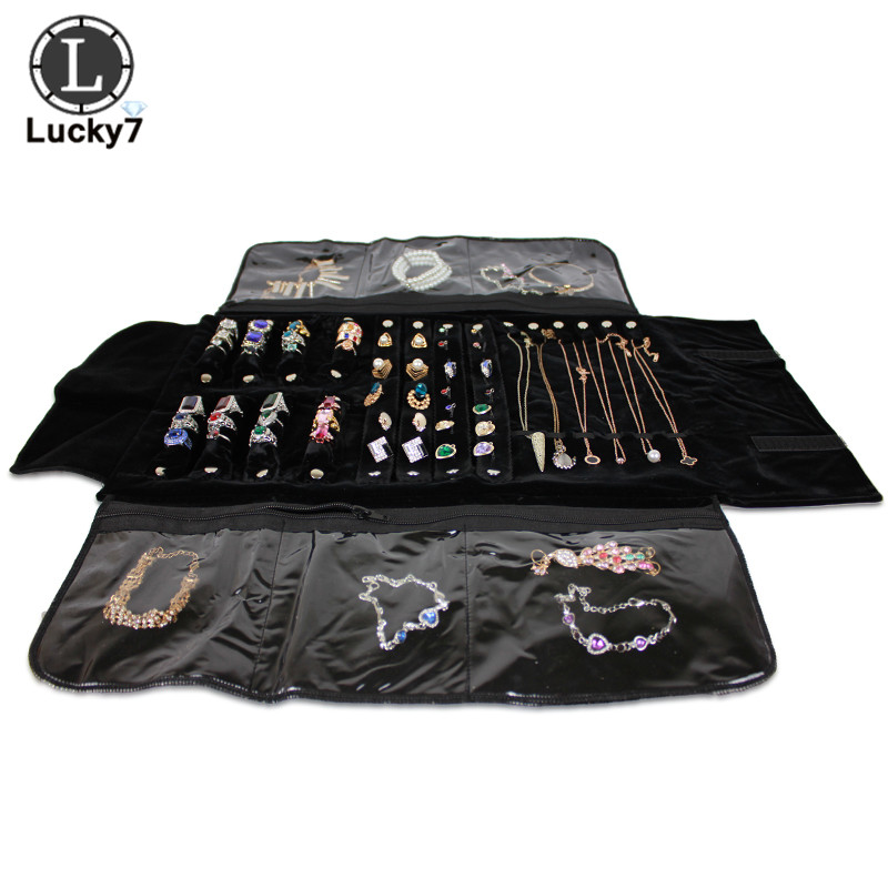 Portable Zipper Velvet Jewelry - Velvet Ribbon Roll avis et prix