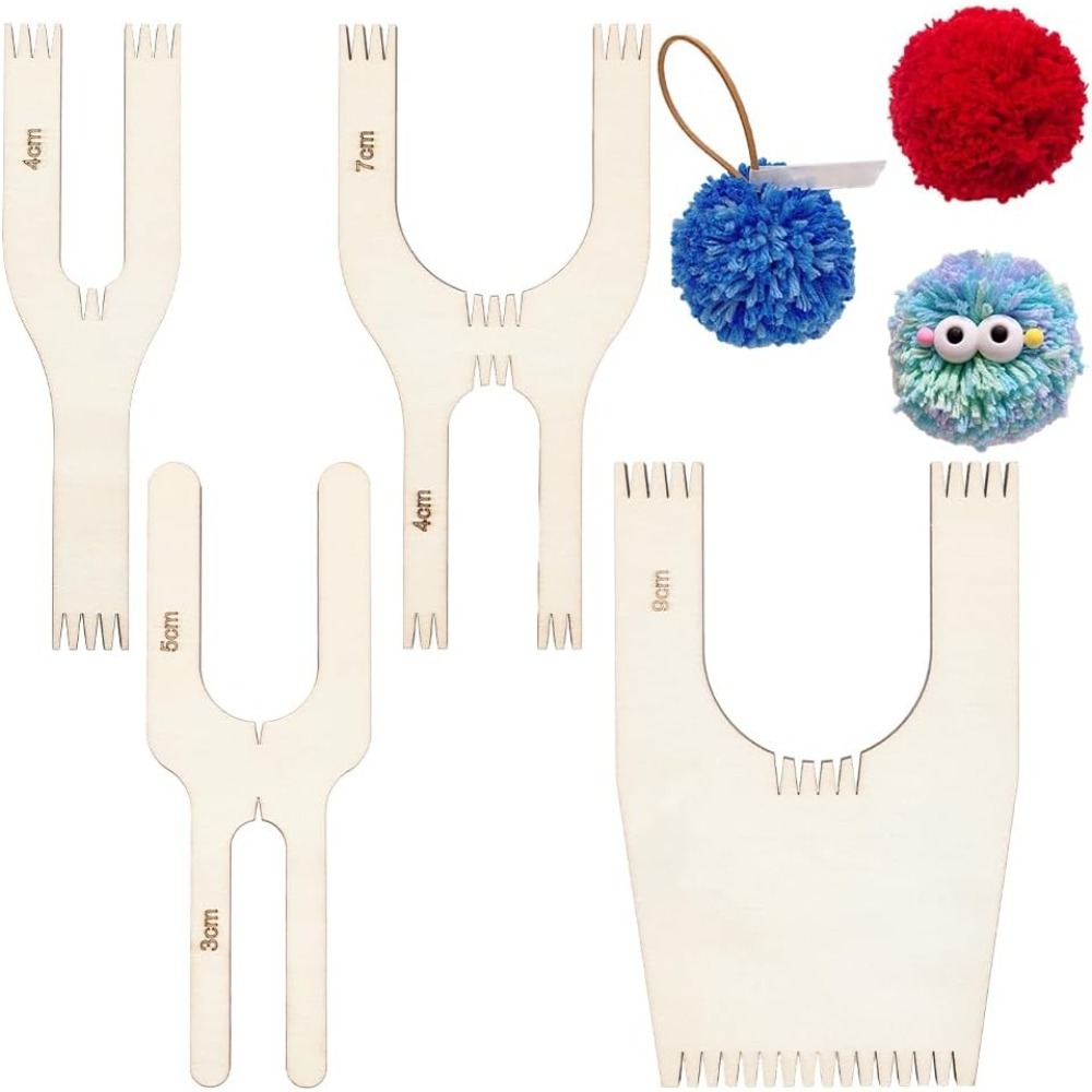 4 Sizes Wooden Pompom Maker (5 - Pom Pom Maker Tool avis et prix