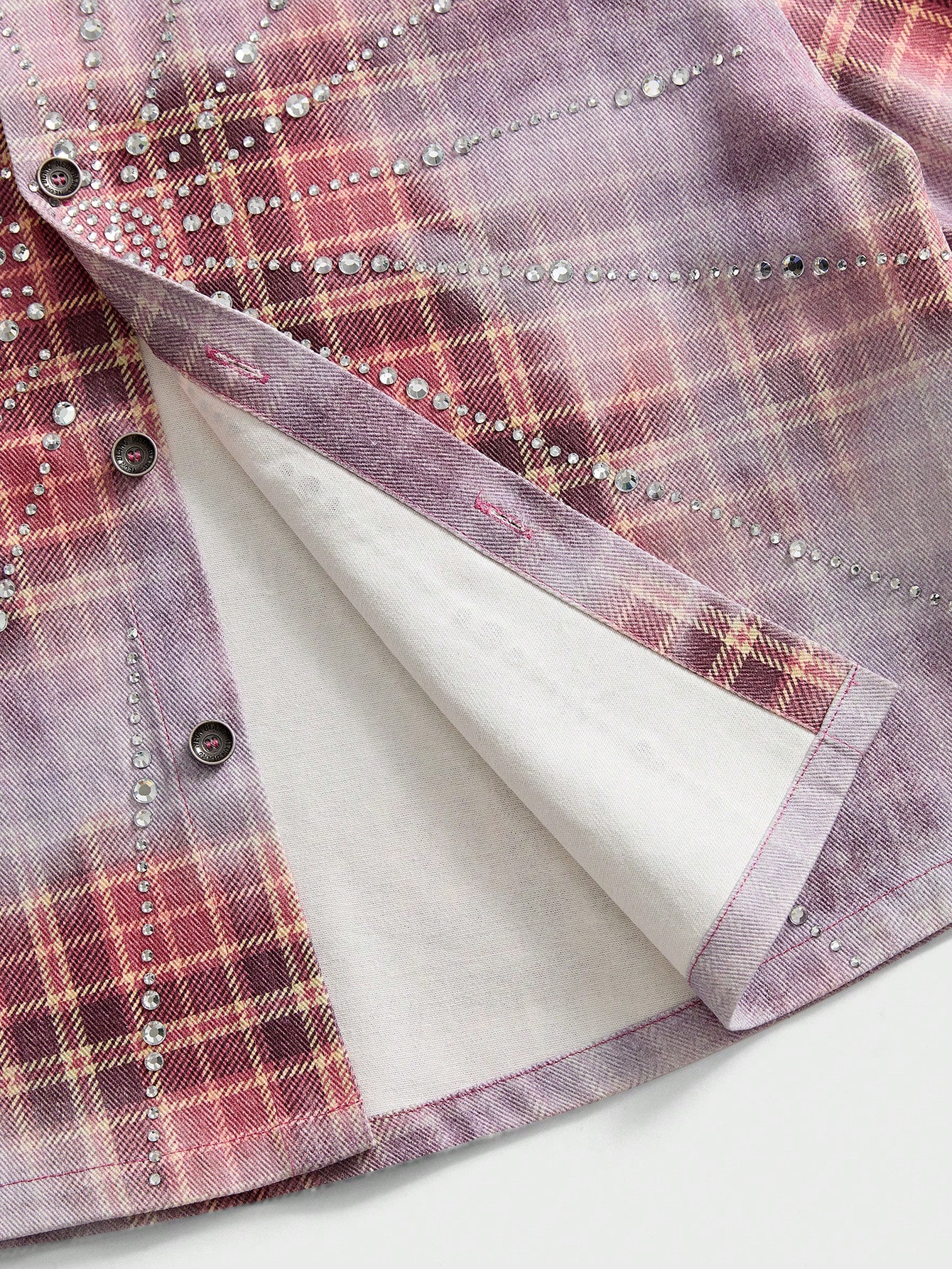 Mens Plaid Denim Shirt With Rh - Embellish Knit avis et prix