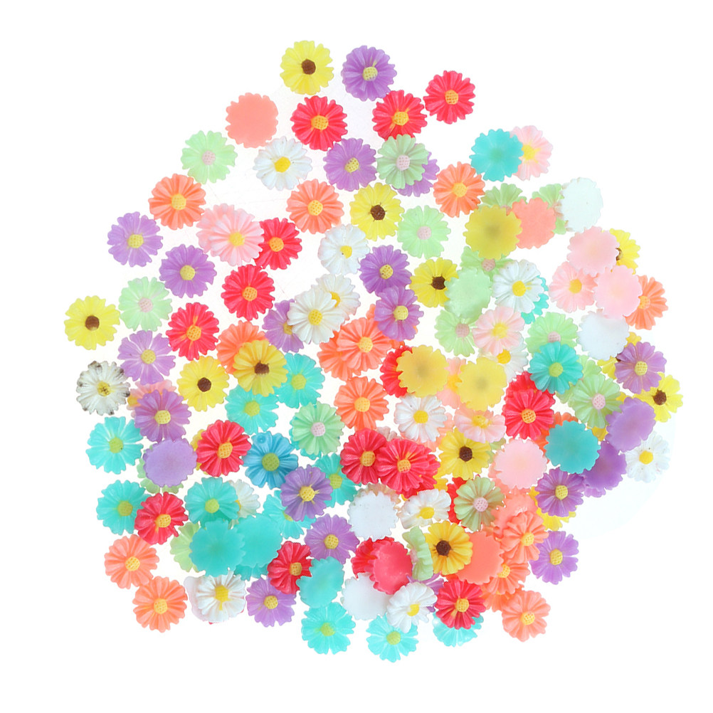 50Pcs 9Mm Small Daisy Resin Fl - Embellishment Crafts avis et prix