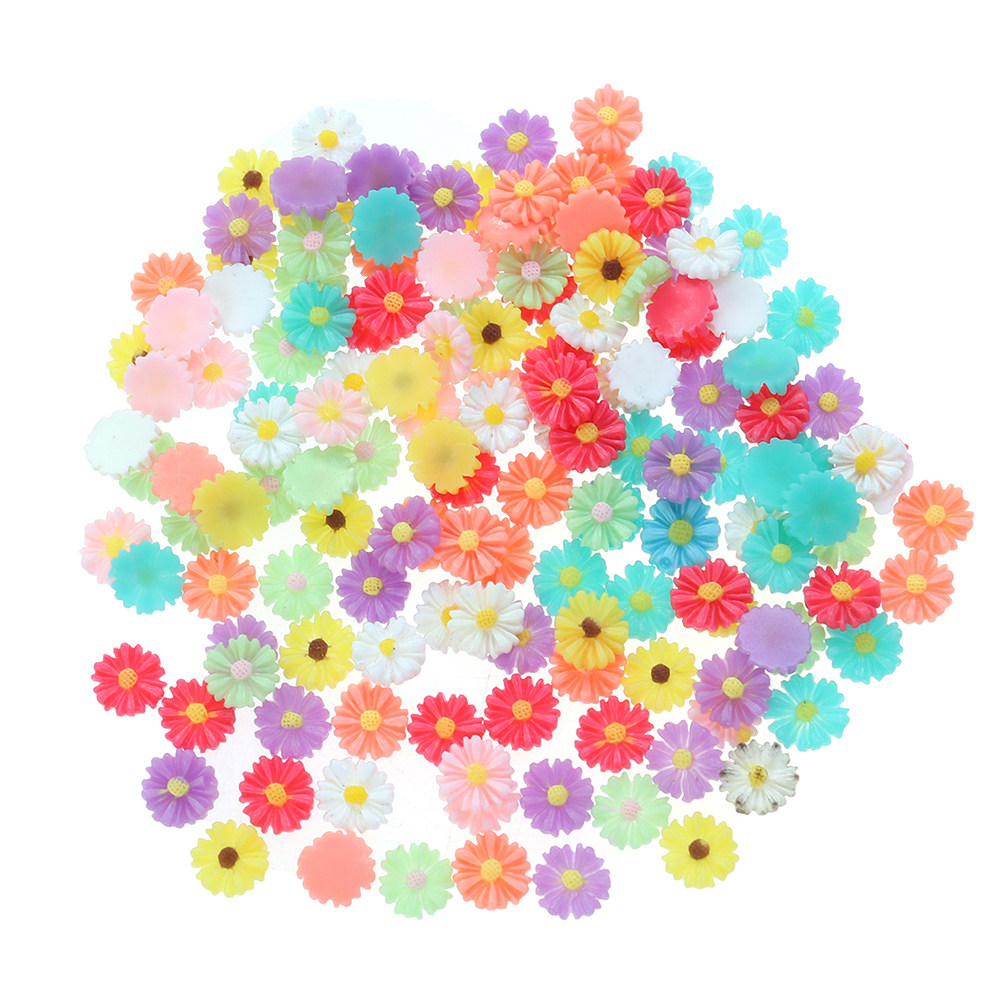 50Pcs 9Mm Small Daisy Resin Fl - Embellishment Crafts avis et prix