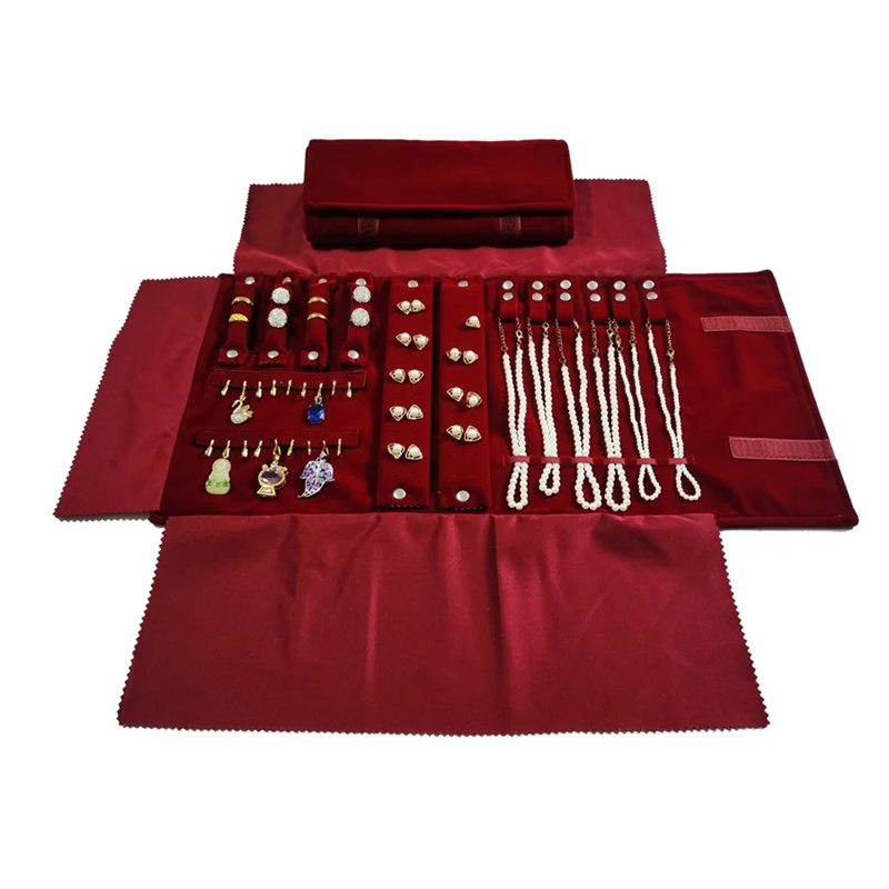 Burgundy Velvet Jewelry Roll-U - Velvet Ribbon Roll avis et prix