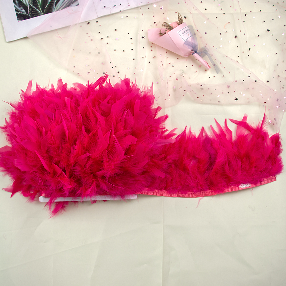1M Natural Turkey Feathers Tri - Feather Trim Marabou avis et prix