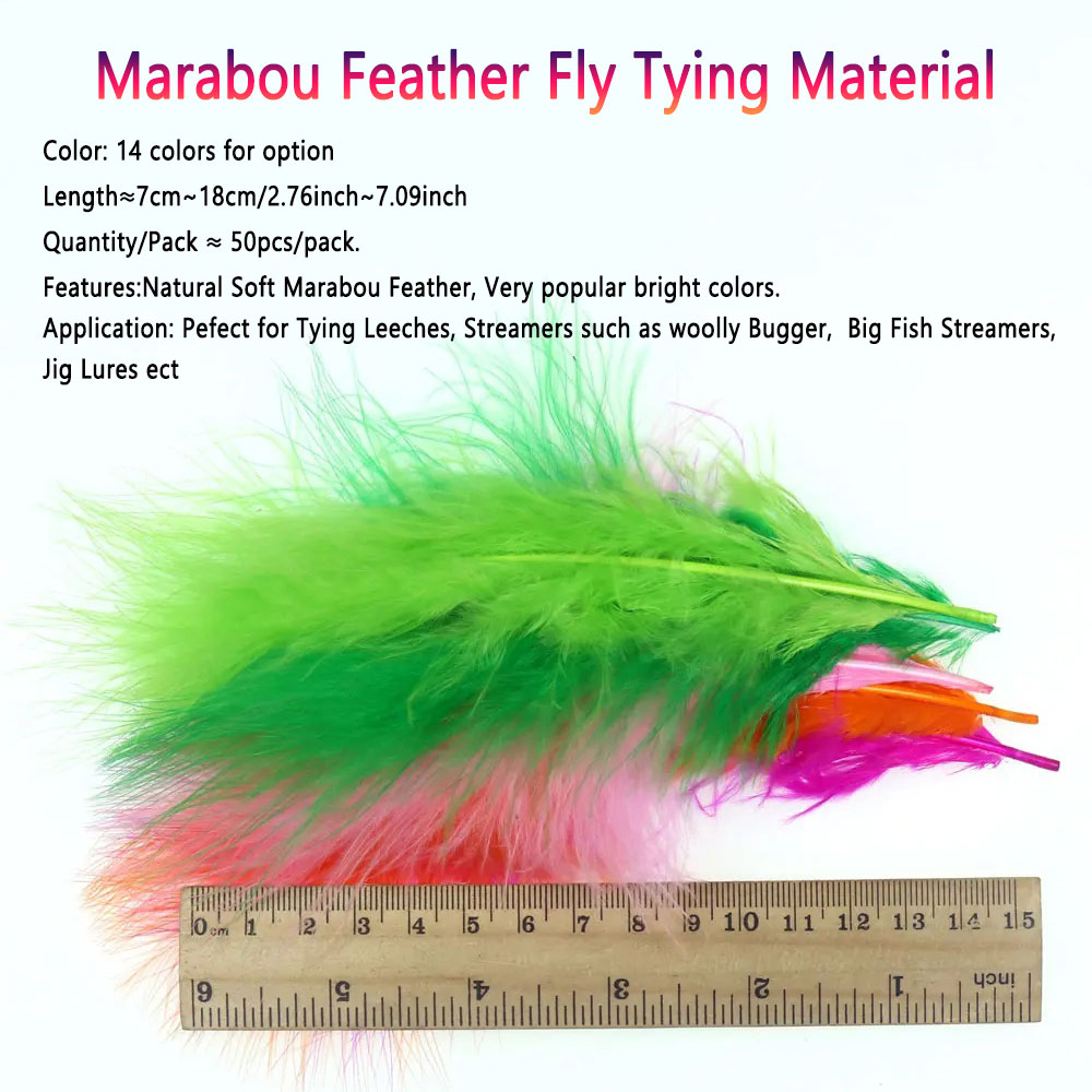 Bimoo 50pcs/Pack Colored Long  - Feather Trim Marabou avis et prix