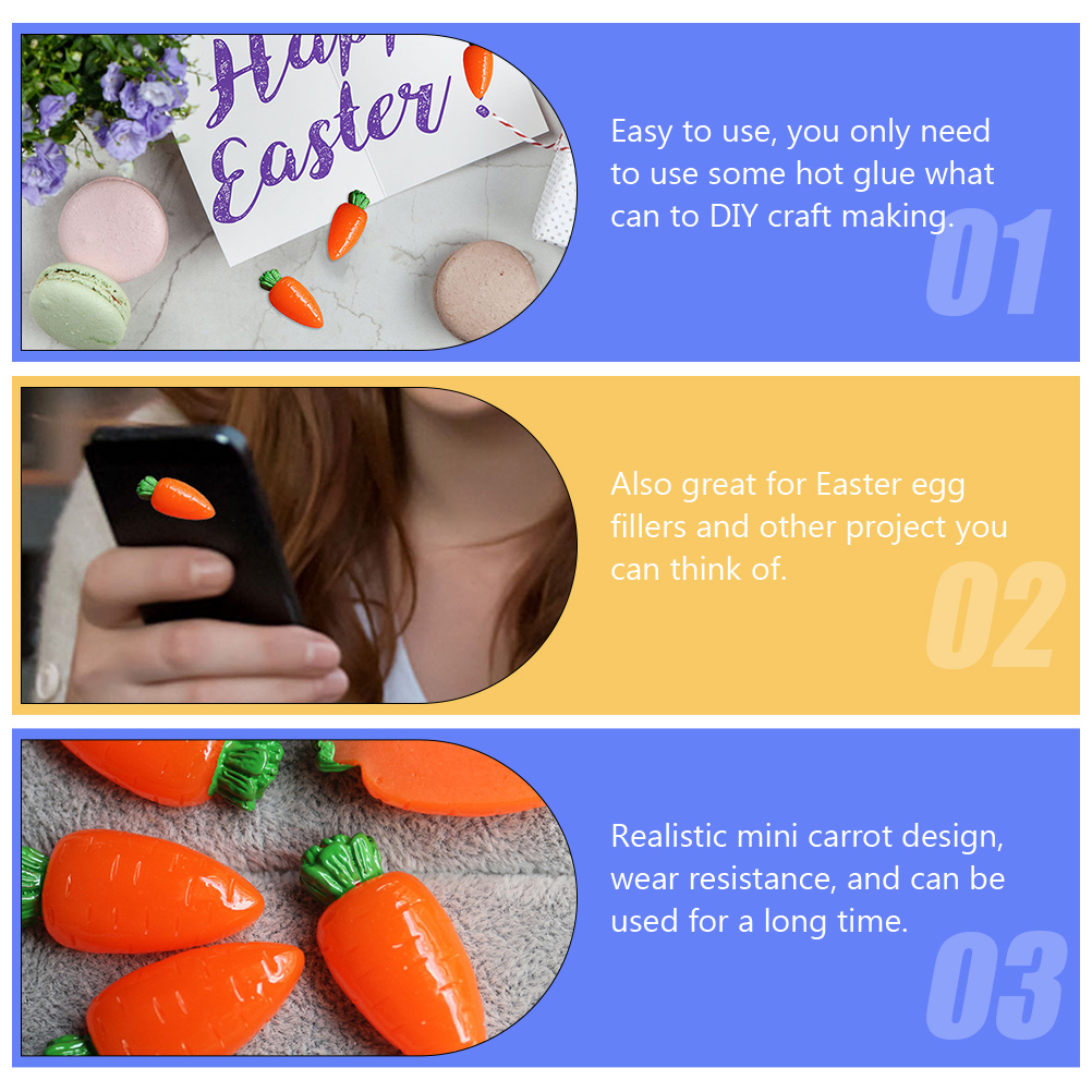  20 Pcs Simulated Carrot Acces - Embellishments For Scrapbooking avis et prix