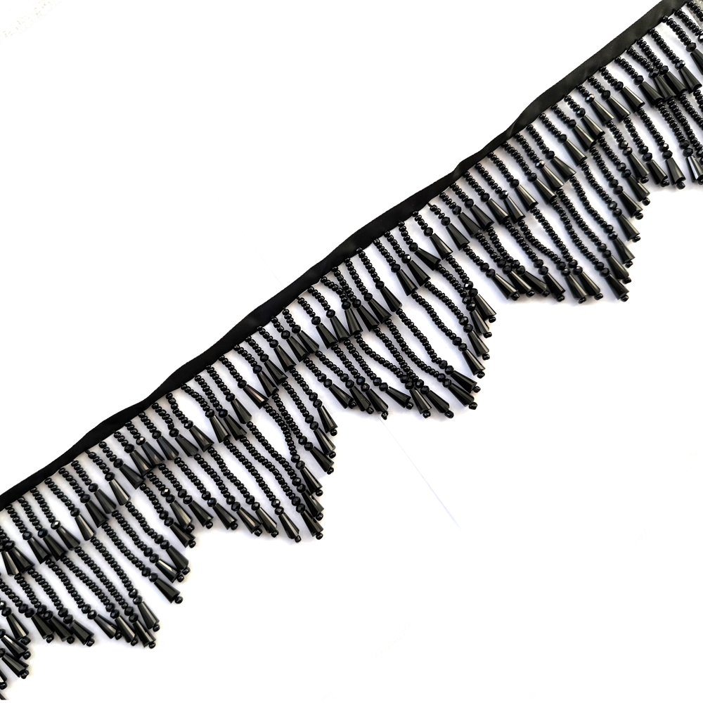 HelluyerDc Black waves fringe  - Beaded Trim Fringe avis et prix
