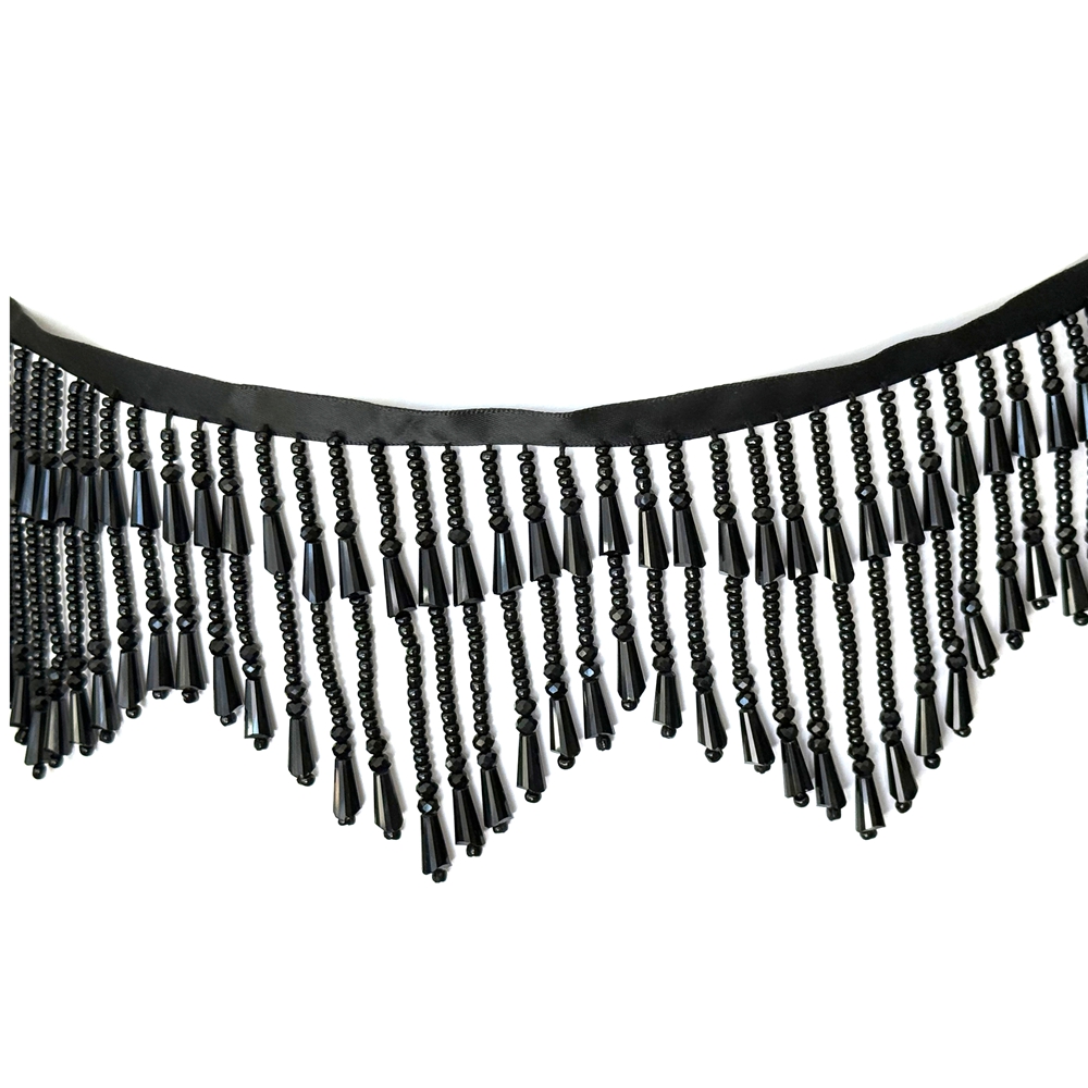 HelluyerDc Black waves fringe  - Beaded Trim Fringe avis et prix