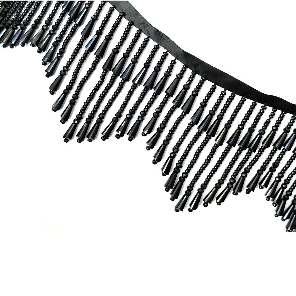 HelluyerDc Black waves fringe  - Beaded Trim Fringe avis et prix