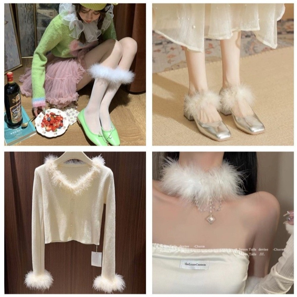 2 Meter Marabou Feather Boa Fa - Feather Trim Marabou avis et prix