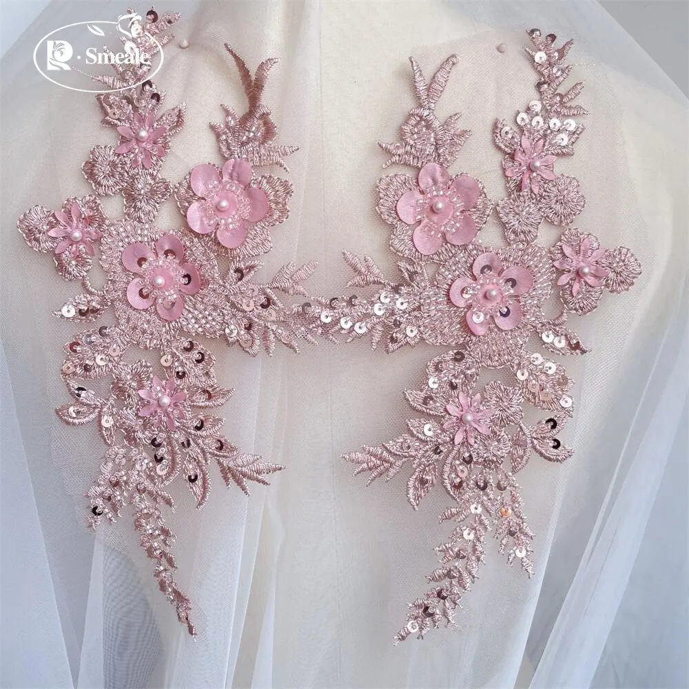2PCS/1Pair New 12 Colors Sequi - Applique Patch Flower avis et prix