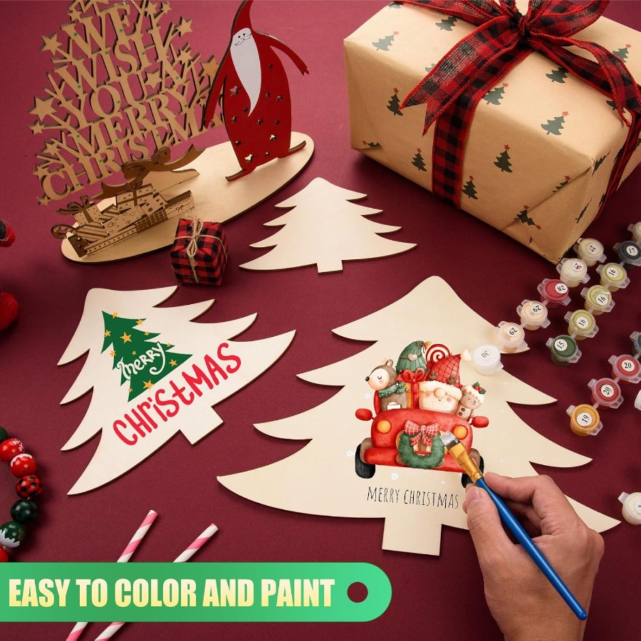 Wooden Ornaments Craft Predril - Christmas Craft Embellishment avis et prix