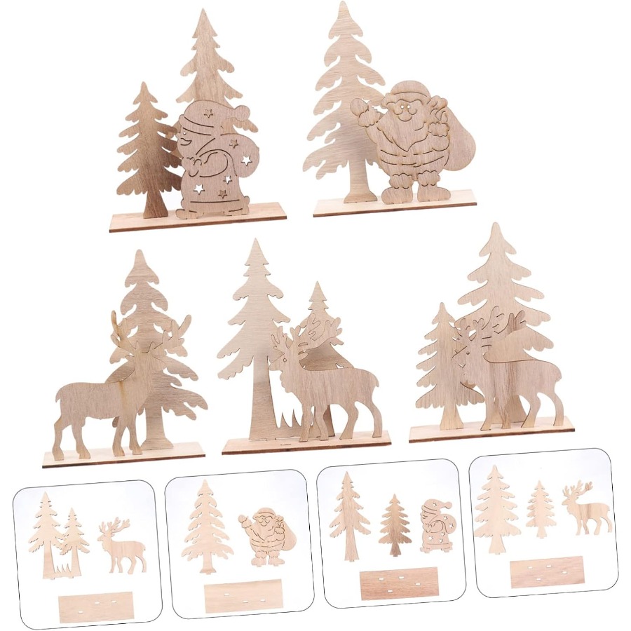 Wooden Ornaments Craft Predril - Christmas Craft Embellishment avis et prix