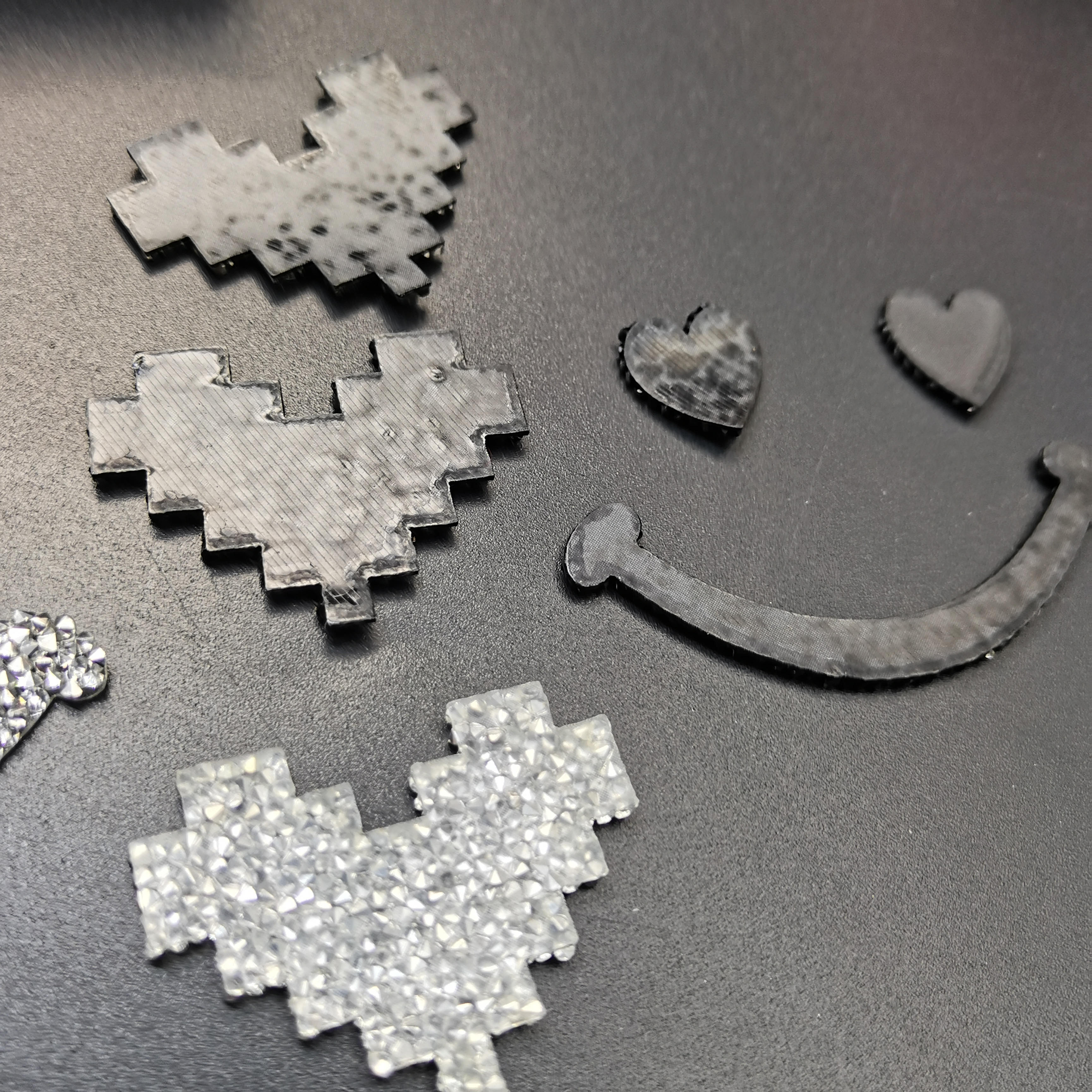 New 3colors Glitter Heart Smil - Hotfix Rhinestone Sheet avis et prix