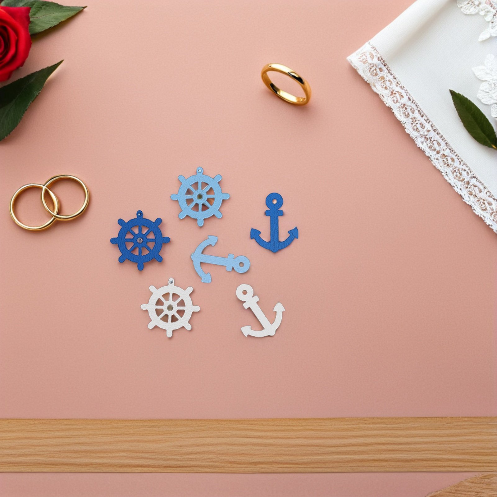 100 Pcs Wooden Anchor Mini Pen - Embellishments For Scrapbooking avis et prix