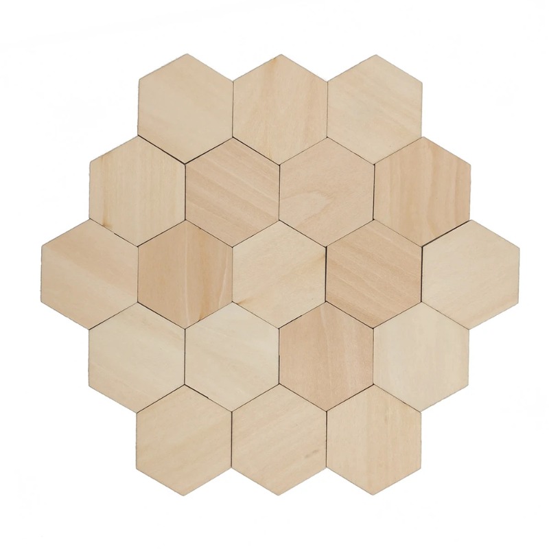 10-120mm Wooden Hexagon Blank  - Christmas Craft Embellishment avis et prix