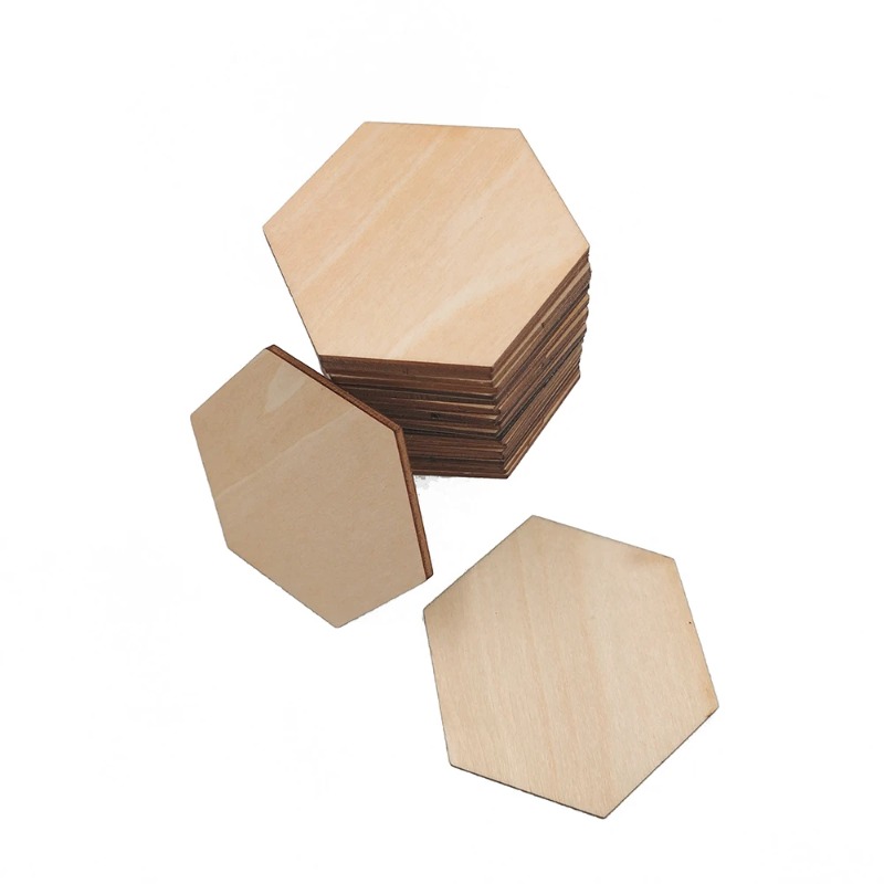 10-120mm Wooden Hexagon Blank  - Christmas Craft Embellishment avis et prix