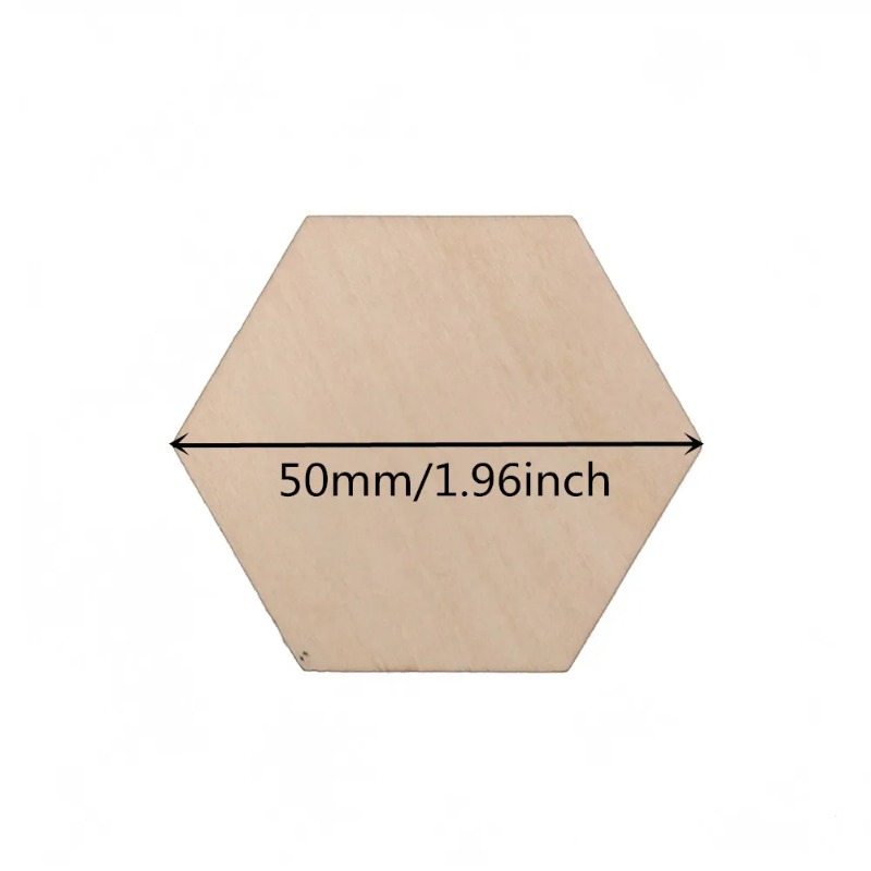 10-120mm Wooden Hexagon Blank  - Christmas Craft Embellishment avis et prix