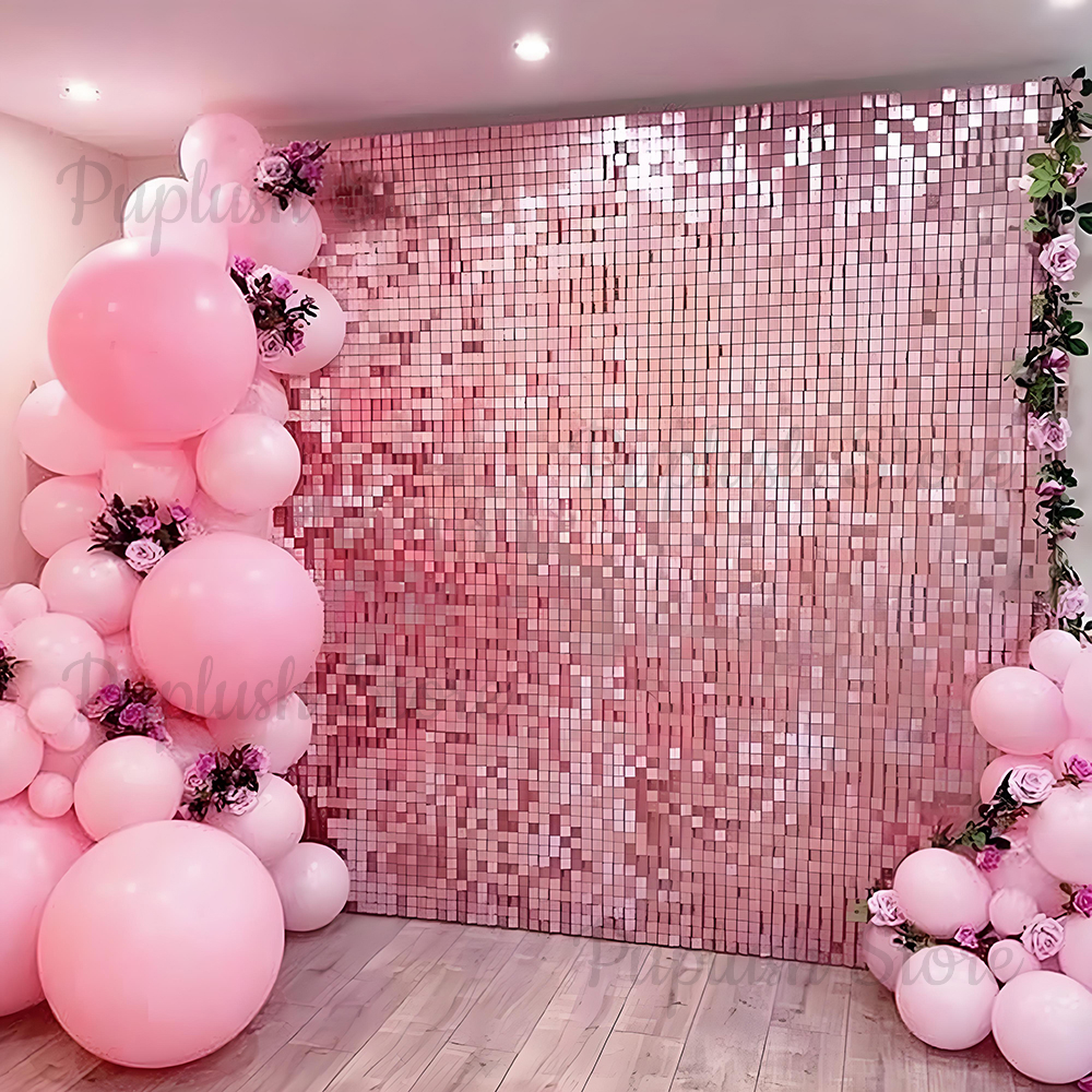 Pink Shimmer Wall Backdrop Pan - Sequin Fabric Panel avis et prix