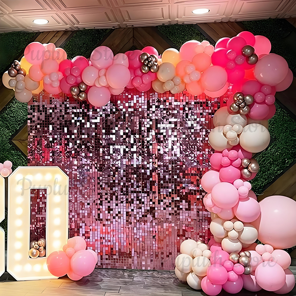 Pink Shimmer Wall Backdrop Pan - Sequin Fabric Panel avis et prix
