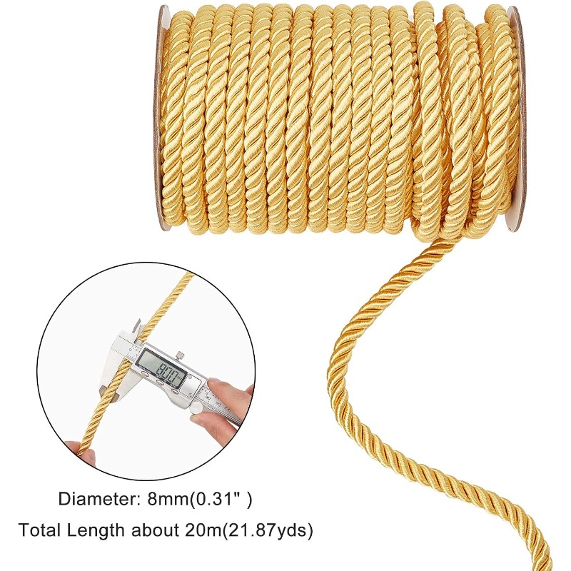 1Roll 8mm 20 Yards Twisted Cor - Cord Trim Twisted avis et prix