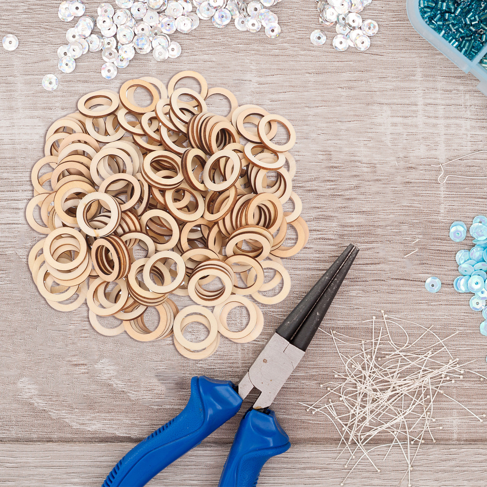 200Pcs Mini Wooden Slice Circl - Christmas Craft Embellishment avis et prix