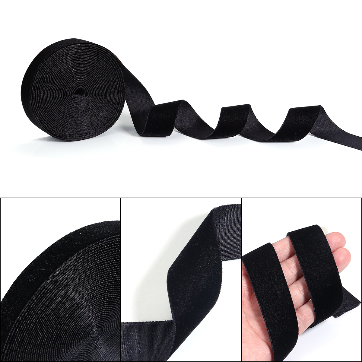 5-10Yards Black Velvet Ribbon  - Velvet Ribbon Roll avis et prix