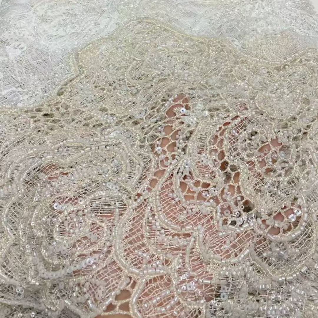 Lastest African French Floral  - Beaded Trim Fringe avis et prix