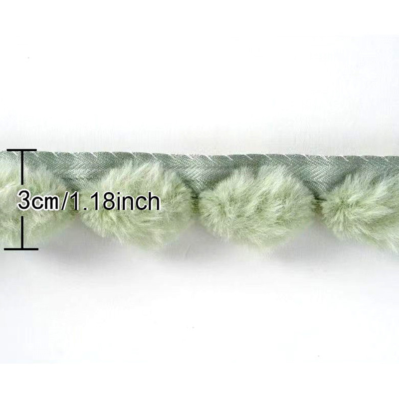 3cm Faux Rabbit Fur Pom Pom Ba - Fringe Ribbon Sewing avis et prix