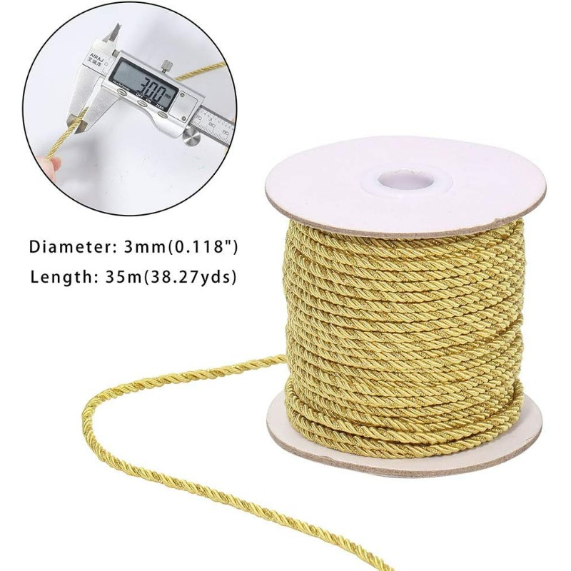 3mm / 35 Yards Metallic Twiste - Cord Trim Twisted avis et prix