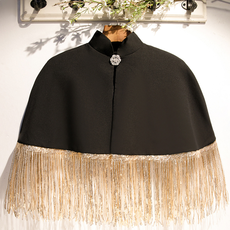 Women's Spring Summer Black Co - Tassel Fringe Trim avis et prix
