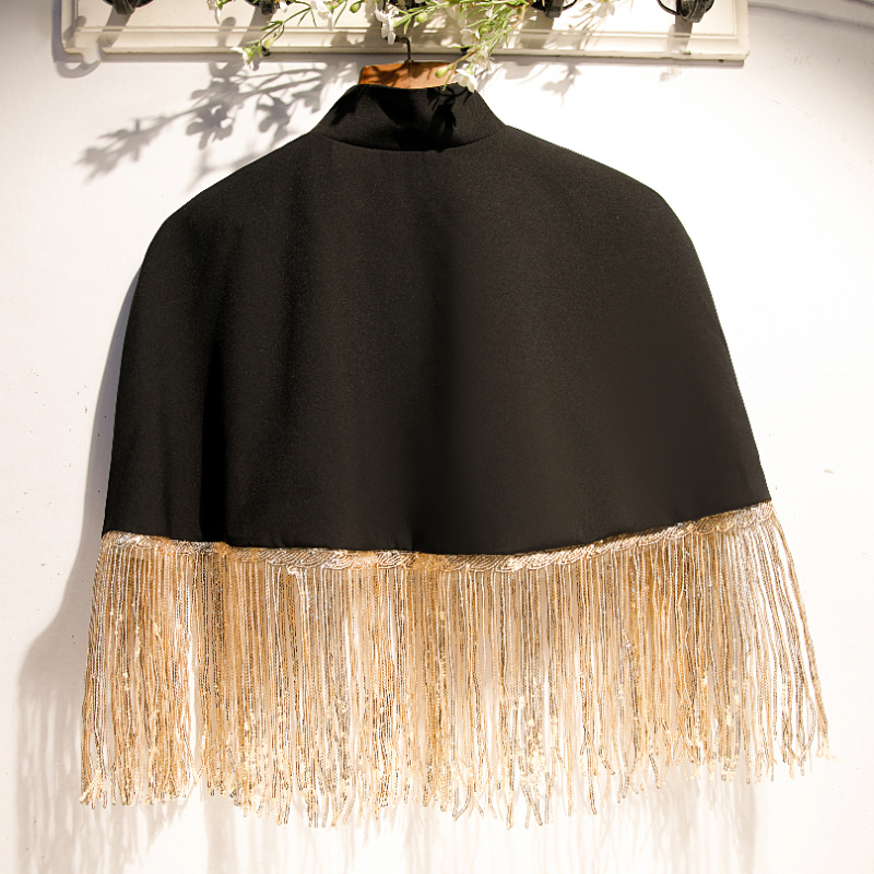 Women's Spring Summer Black Co - Tassel Fringe Trim avis et prix