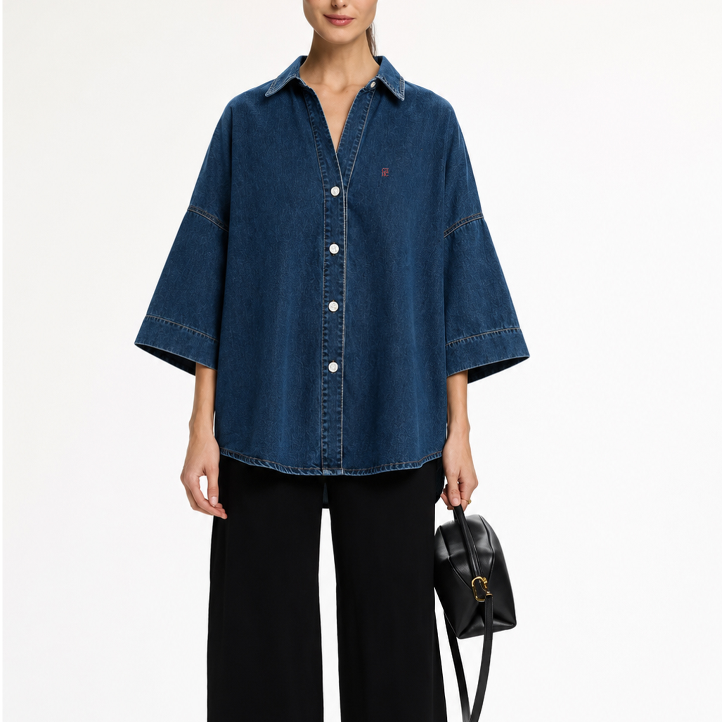 CH Letter Embroidered Solid Co - Embellish Knit avis et prix