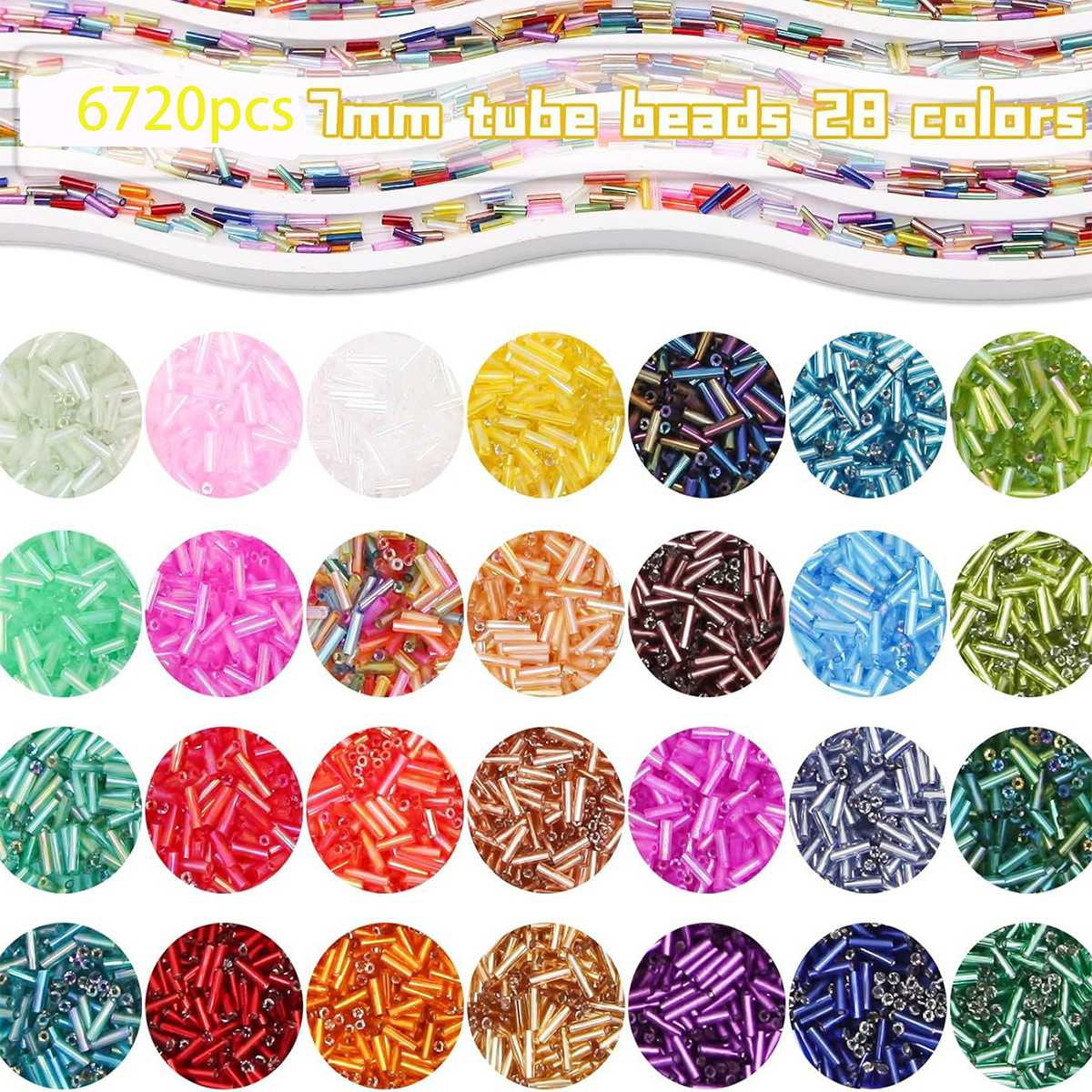About 6720Pcs/Box 7mm 28 Color - Craft Embellishment Storage avis et prix