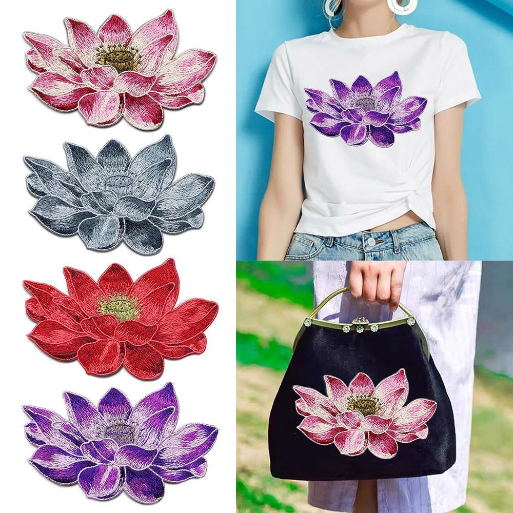 Soft Lotus Flower Patch Embroi - Applique Patch Flower avis et prix