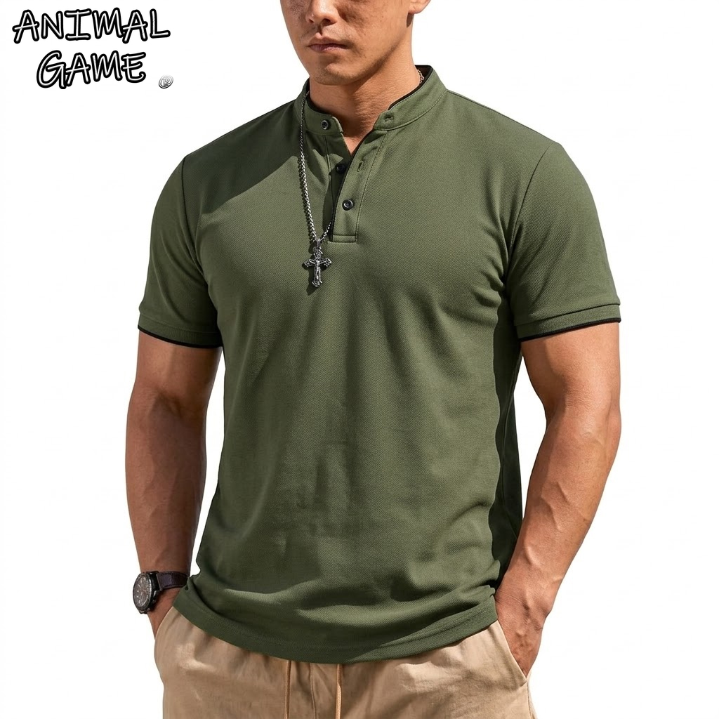 Summer Short Sleeve Henley Shi - Embellish Knit avis et prix