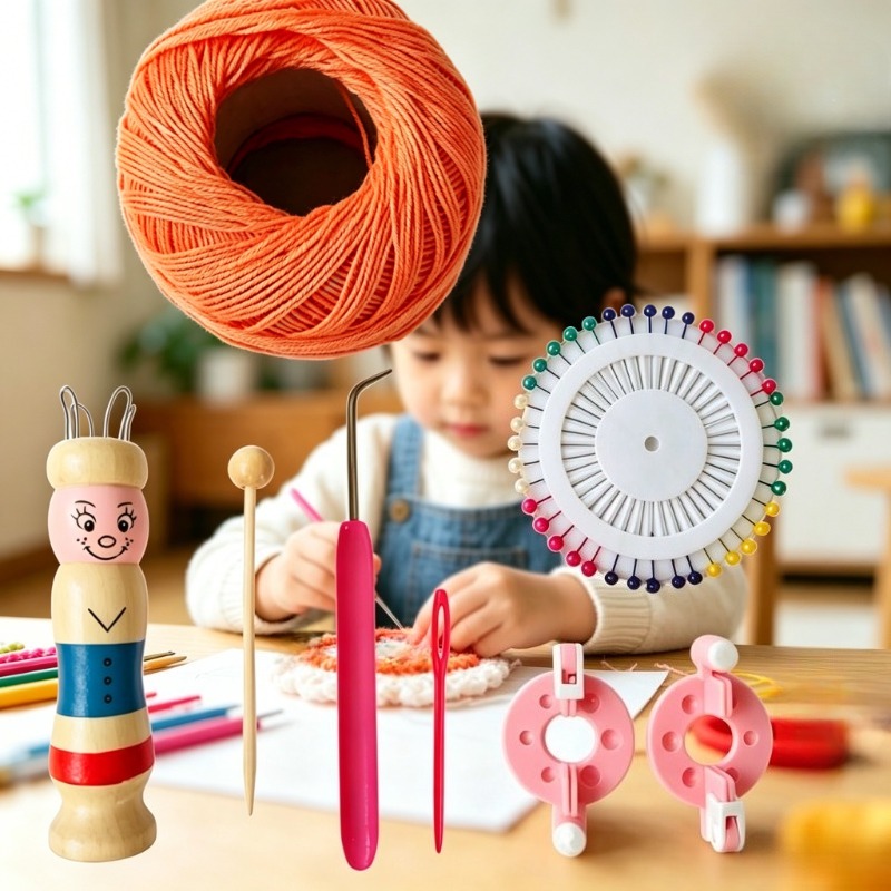 Wooden Doll French Knitter Kid - Pom Pom Maker Tool avis et prix