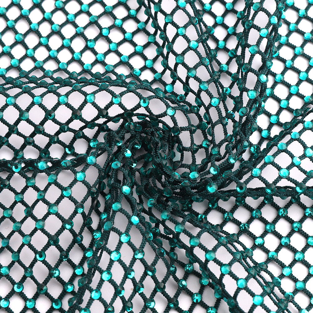Blue Zircon Rhinestones Mesh A - Crystal Mesh Fabric avis et prix