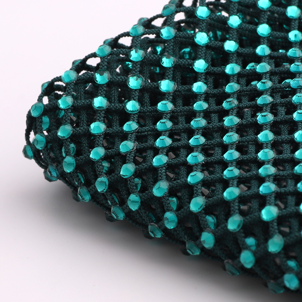 Blue Zircon Rhinestones Mesh A - Crystal Mesh Fabric avis et prix