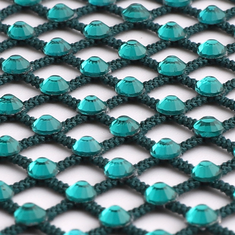 Blue Zircon Rhinestones Mesh A - Crystal Mesh Fabric avis et prix