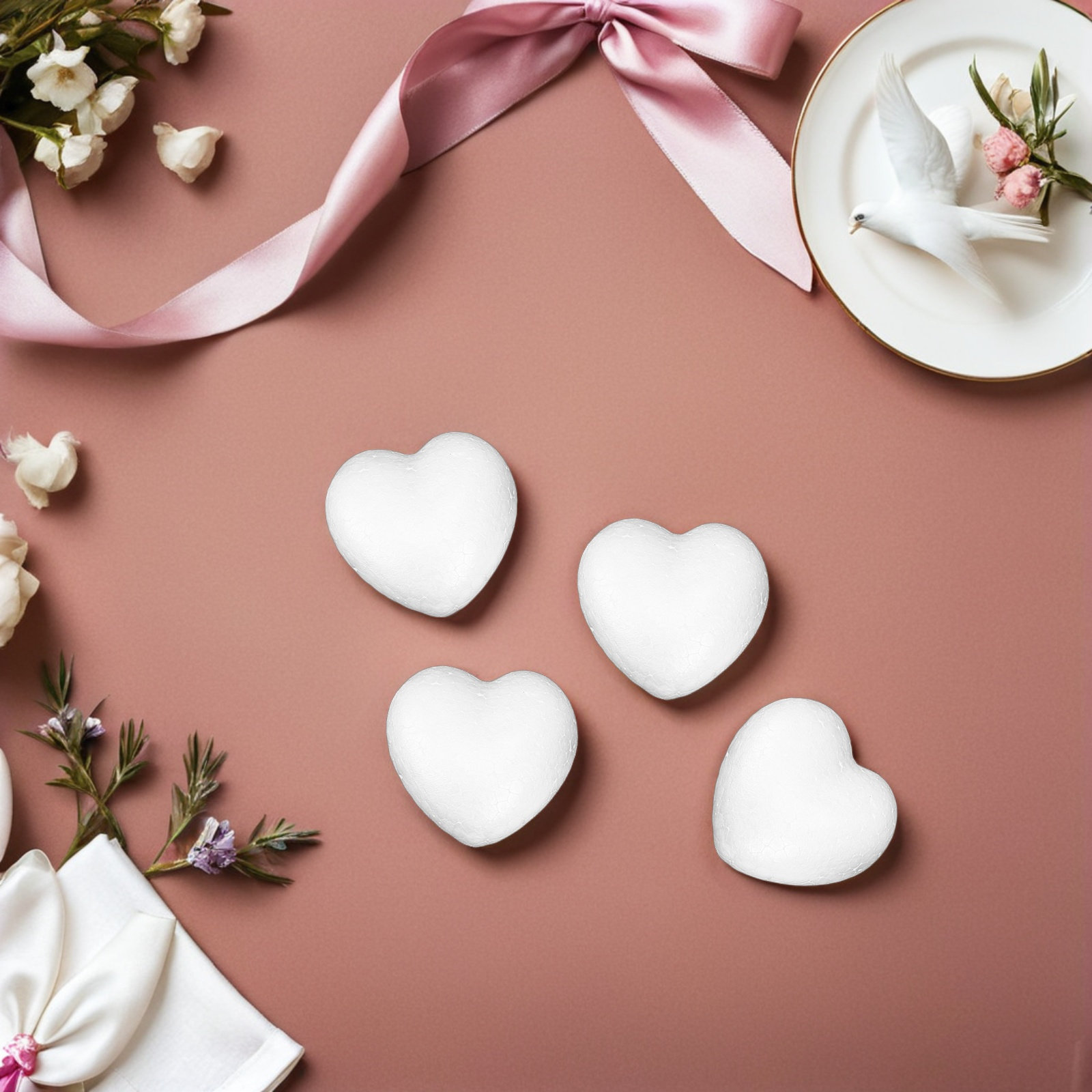 20Pcs Blank Heart Foam Balls L - Embellishment Crafts avis et prix