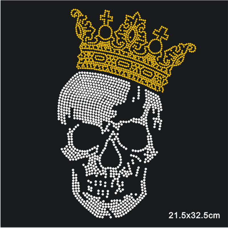 Skull Patch,Iron On Transfers  - Hotfix Rhinestone Sheet avis et prix