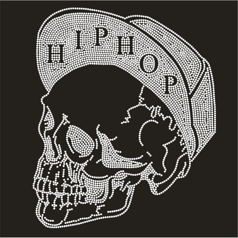 Skull Patch,Iron On Transfers  - Hotfix Rhinestone Sheet avis et prix