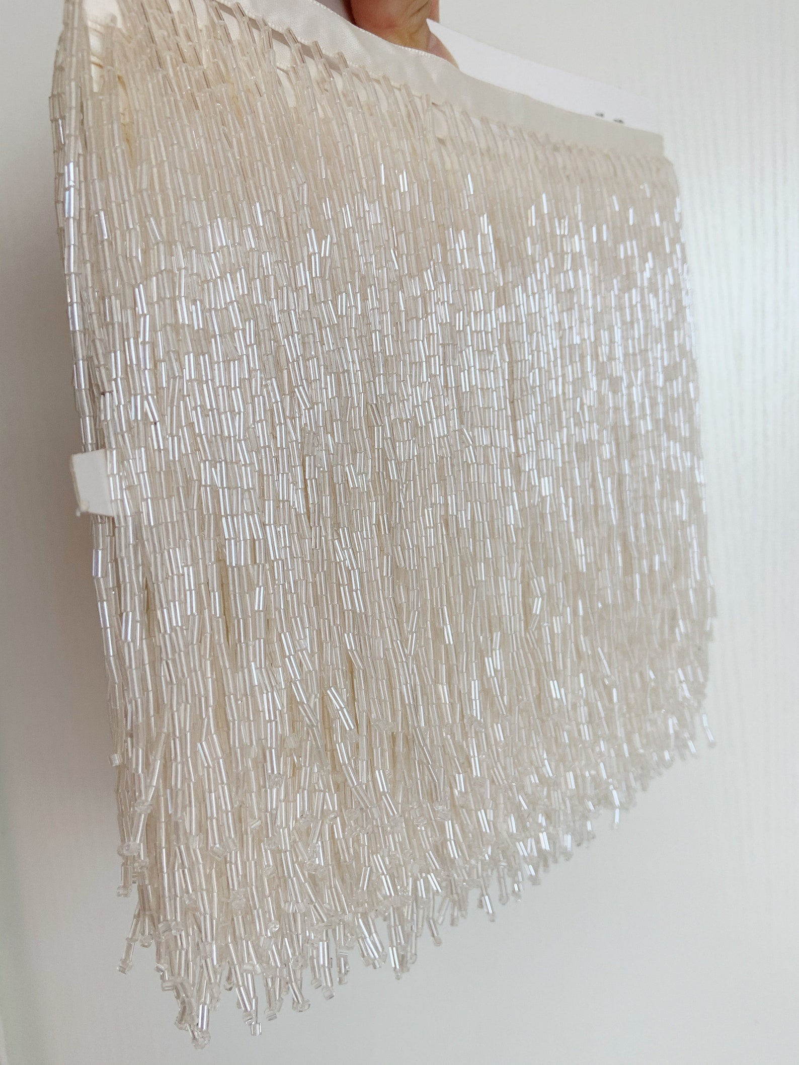 1 Yard Light Blue Bead Fringe  - Beaded Trim Fringe avis et prix
