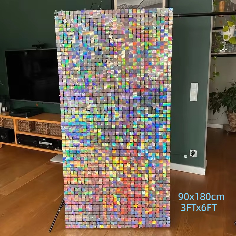 90x180cm Shimmer Wall Backdrop - Sequin Fabric Panel avis et prix